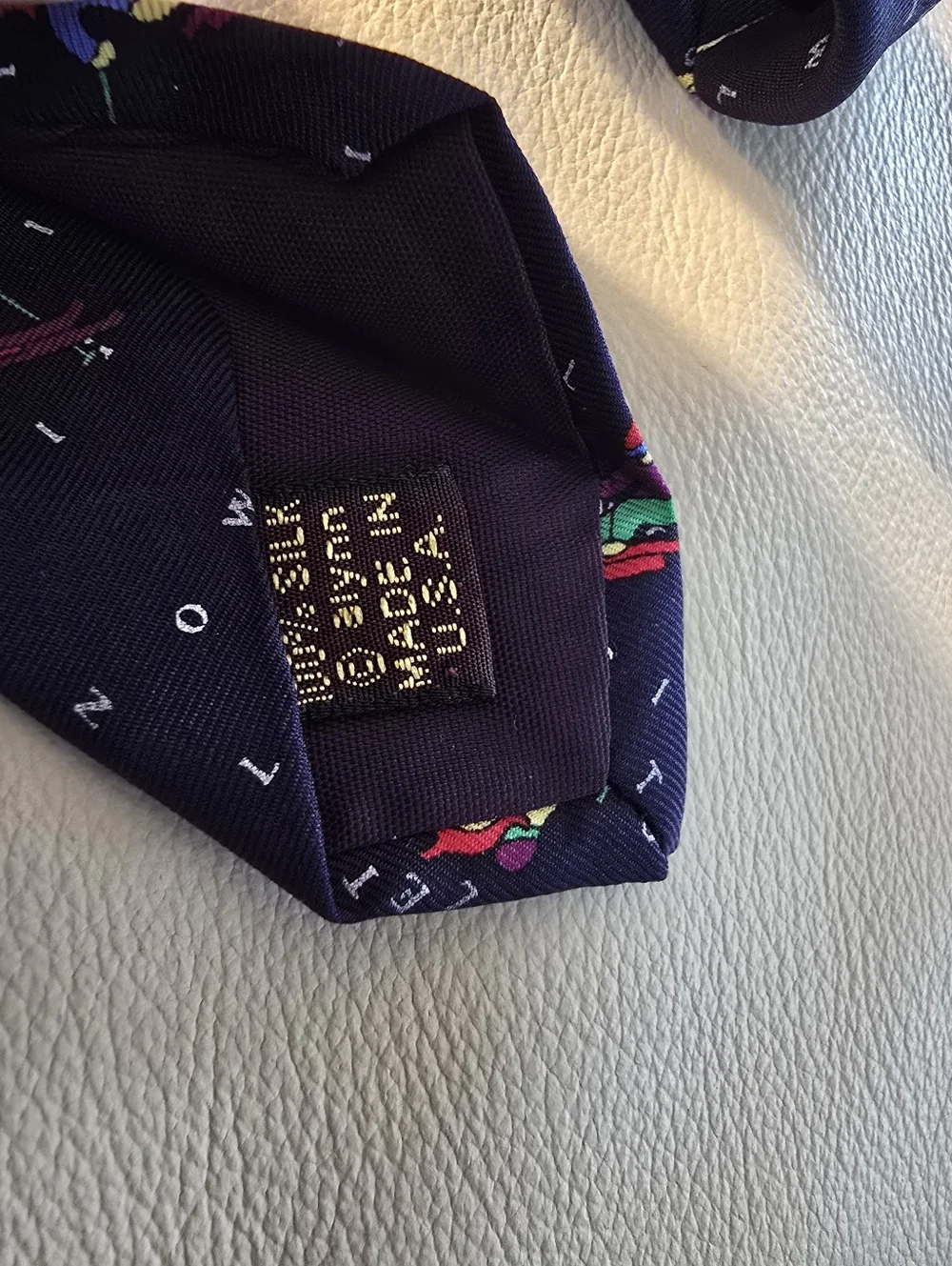 Alynn Neckwear Let It Snow Men's Blue Silk Necktie Tie